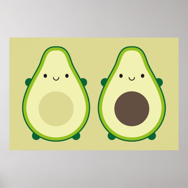 Poster Kawaii Avocado (Frente)