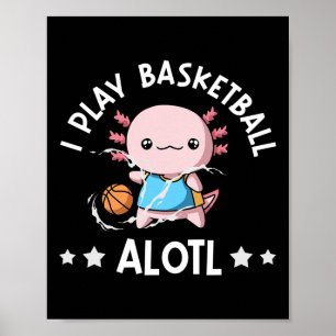 Poster Kawaii Axolotl Pun Engraçado Eu Toco Sketll Alotl