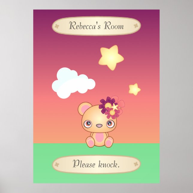Pôster Kawaii Bear (Frente)