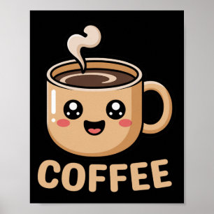 Poster Kawaii Caffee Creamer Cup Cute Halloween Costume R