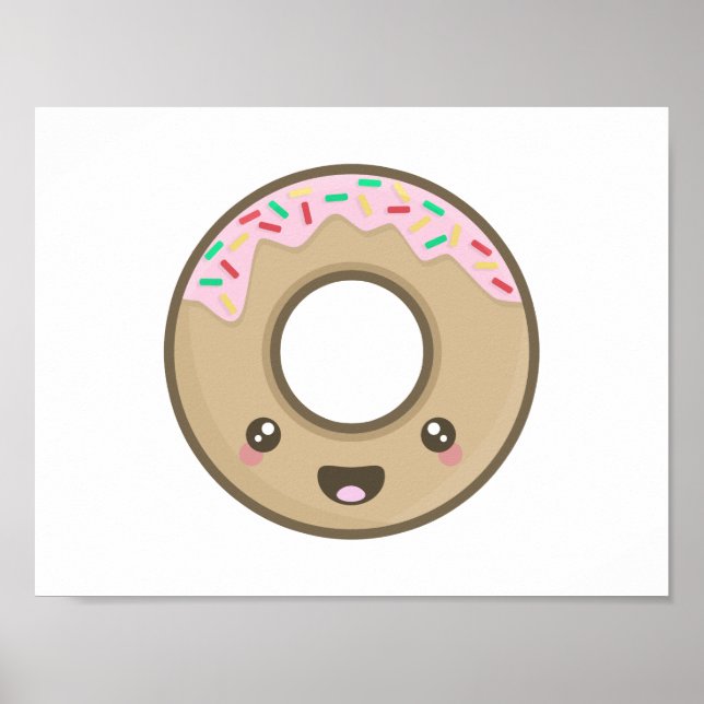 Pôster Kawaii donut (Frente)