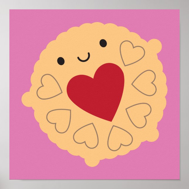 Poster Kawaii Jammie Dodger Biscuit (Frente)