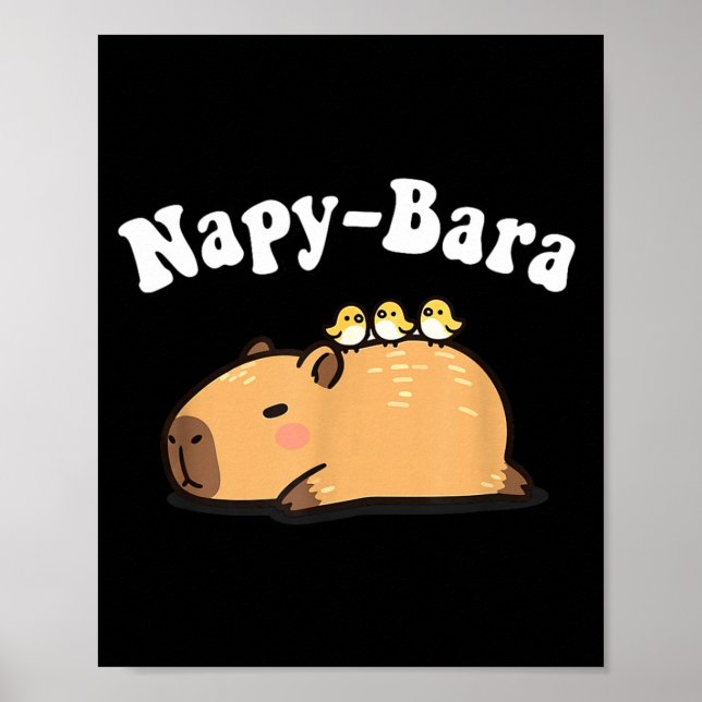 Poster Kawaii Kids Sleep Napy Bara Boys Girls Capybara Pa (Frente)
