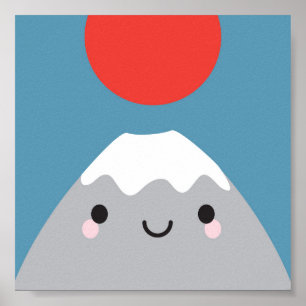 Pôster Kawaii Mt Fuji San