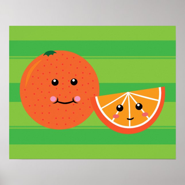 Pôster Kawaii Orange (Frente)