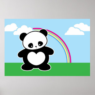 Pôster Kawaii panda