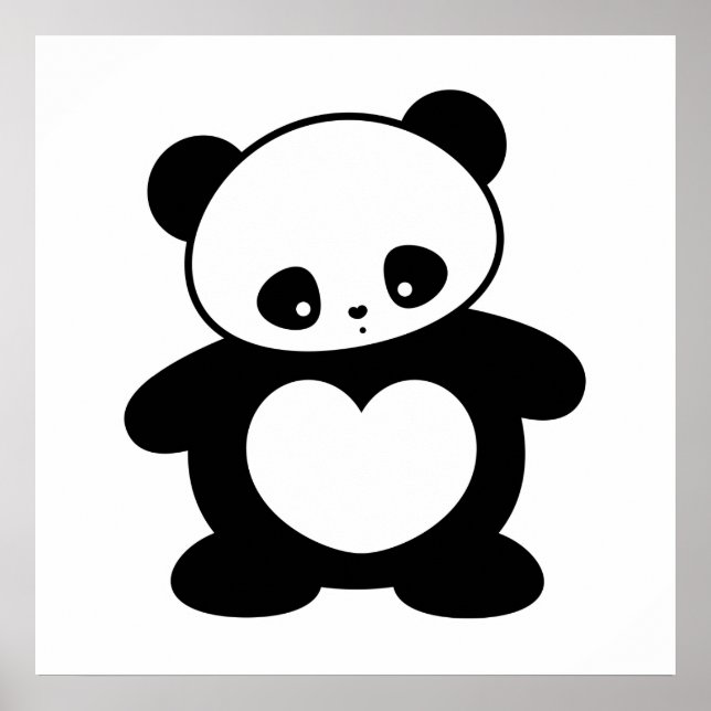 Pôster Kawaii panda (Frente)