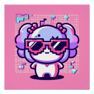 Pôster Kawaii Pixel Pal