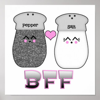 Pôster Kawaii Salt n Pepper BFF