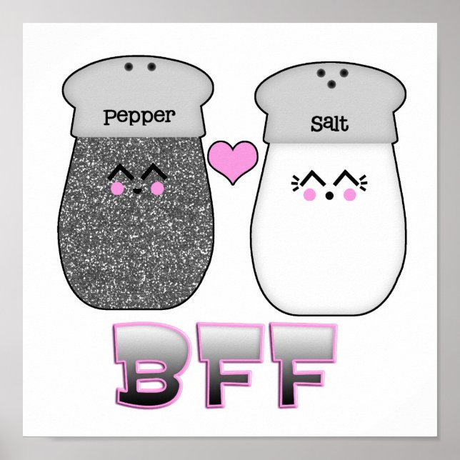 Pôster Kawaii Salt n Pepper BFF (Frente)