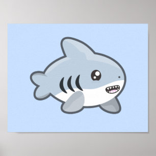 Poster Kawaii Shark