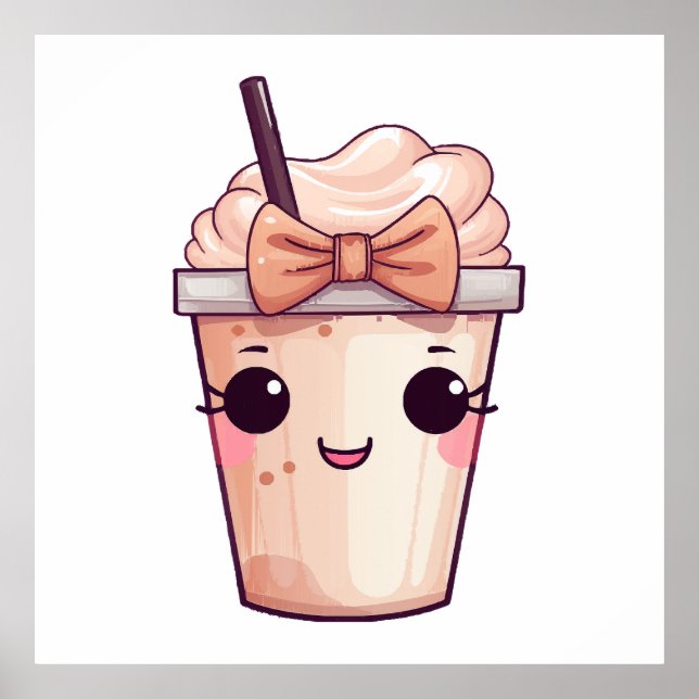 Poster Kawaii Smiling Frappe (Frente)
