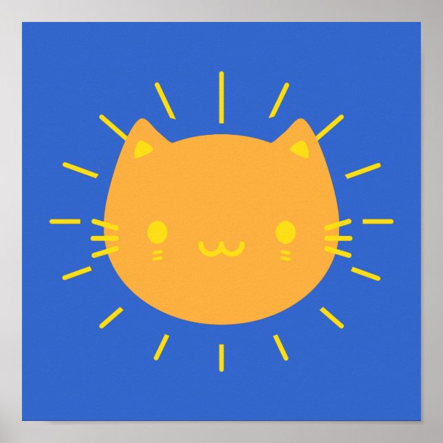 Poster Kawaii Sunshine Cat (Frente)