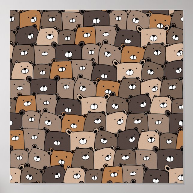 Poster Kawaii teddy Bears (Frente)