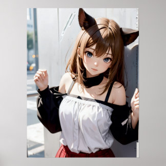 Poster Kawaii Whispers