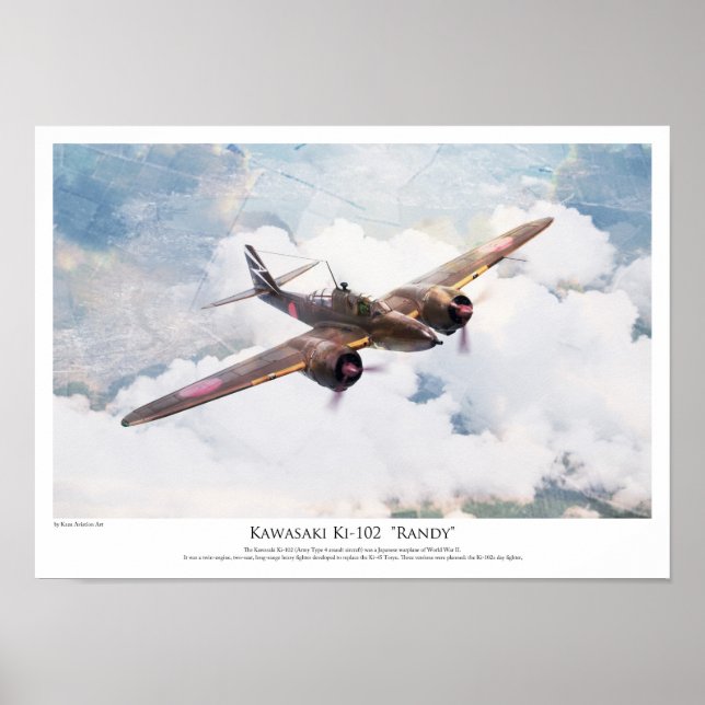 Poster Kawasaki Ki-102 "Randy" (Frente)