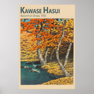 Poster Kawase Hasui - Outono em Oirase - Japonês