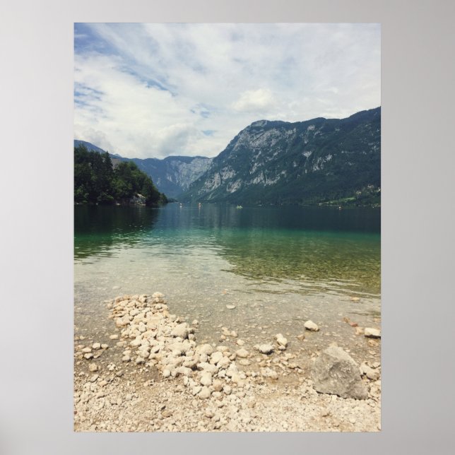 Poster Kayakers à distância no lago Photo (Frente)