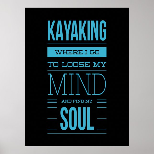 Poster Kayaking Onde Vou Perder Minha Mente (Frente)