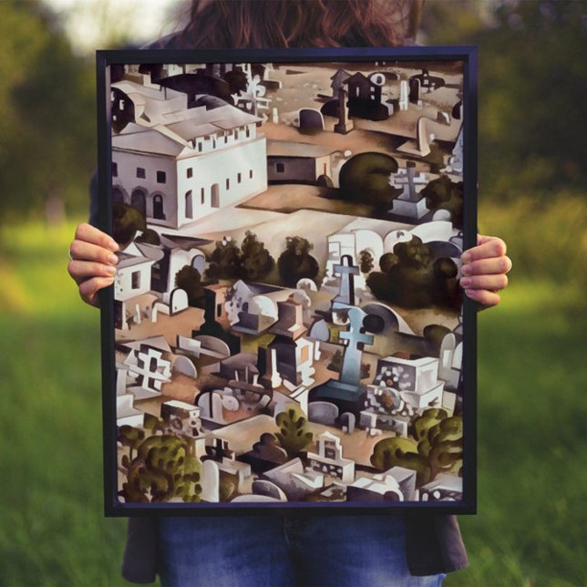 Poster Kayakoy Fethiye Desertou Arte Geométrica da Cidade (Criador carregado)