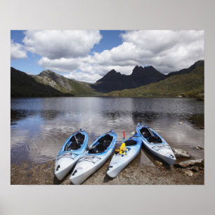 Pôster Kayaks, Cradle Mountain e Dove Lake, Cradle