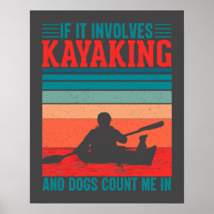 Poster Kayaks e Cachorros Contam comigo