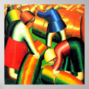 Poster Kazimir Malevich--Colheita,