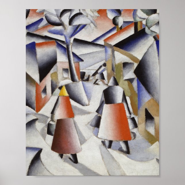 Poster Kazimir Malevich - Manhã Na Aldeia (Frente)