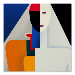 Pôster Kazimir Malevich, Torso de Mulher (1932)