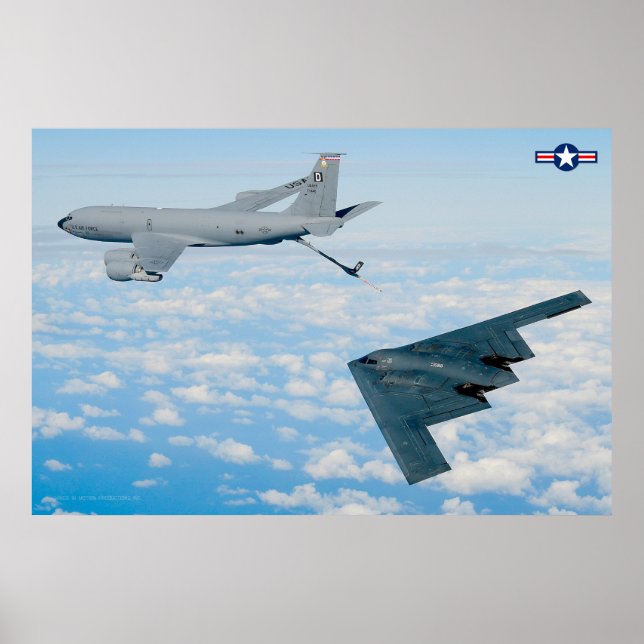POSTER KC- 135R REALIMENTADOR ESTRATOTANKER B- 2 (Frente)