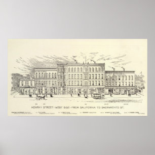 Pôster Kearny, Califórnia e Sacramento West Side