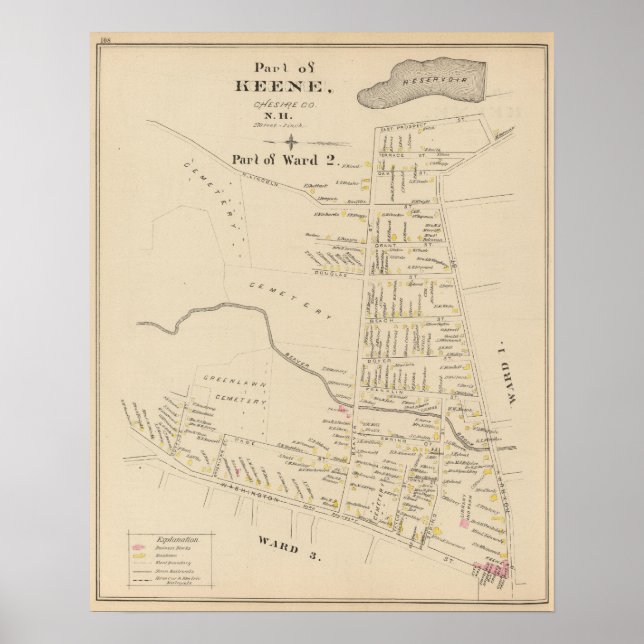 Pôster Keene, Ward 2 (Frente)