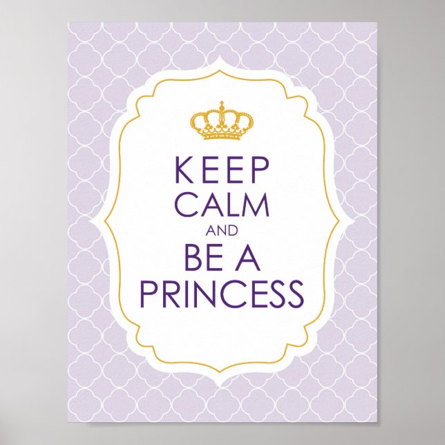 Poster Keep Calm and Be A Princess (Frente)