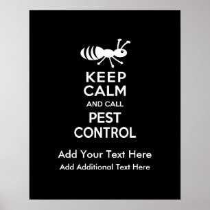 Pôster Keep Calm and Call Pest Control Exterminator