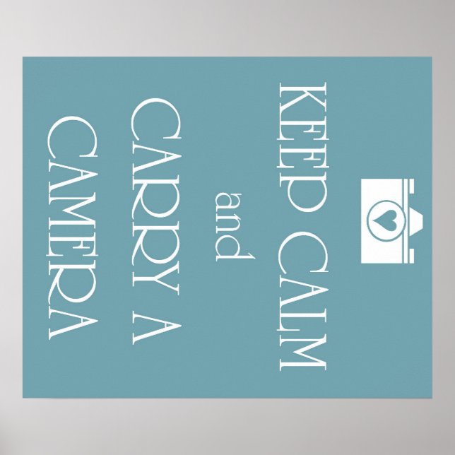 Pôster Keep Calm and Carry a Camera (Frente)