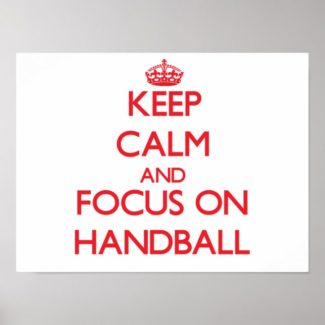 Poster Keep calm and focus on Handball (Frente)