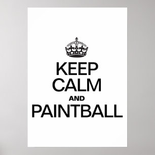 POSTER KEEP CALM AND PAINTBALL