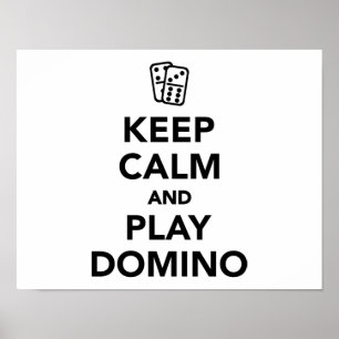 Pôster Keep calm and play Domino