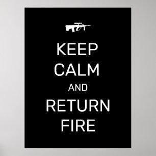 Poster Keep Calm and Return Fire