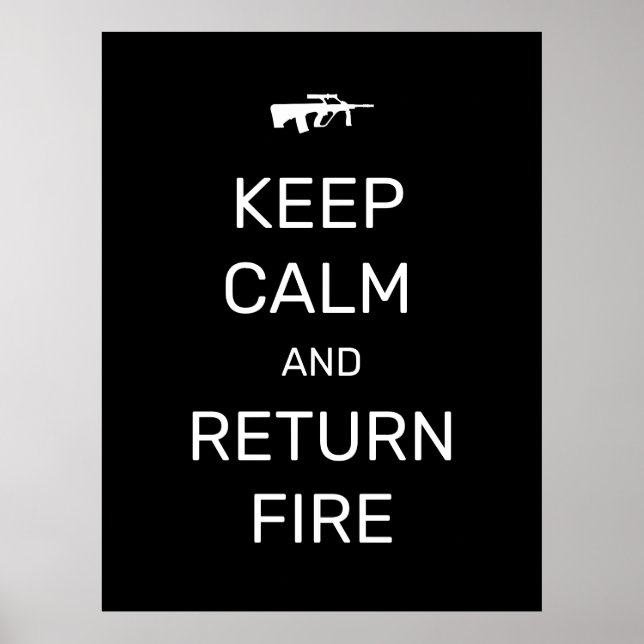 Poster Keep Calm and Return Fire (Frente)