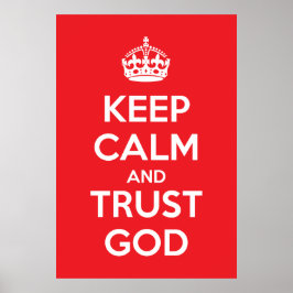 Poster Keep Calm and Trust God