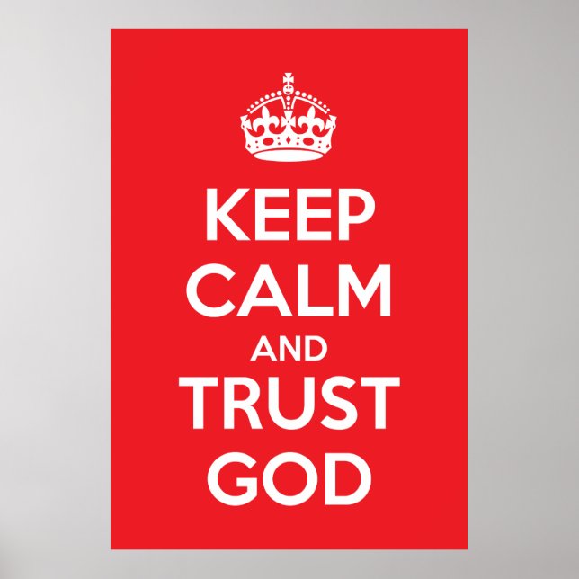 Poster Keep Calm and Trust God (Frente)