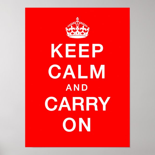 Poster "Keep Calm & Carry On" (red background) (Frente)