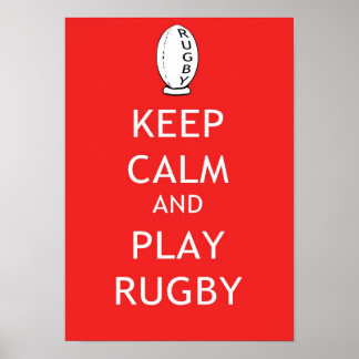 Poster Keep Calm & Play Rugby