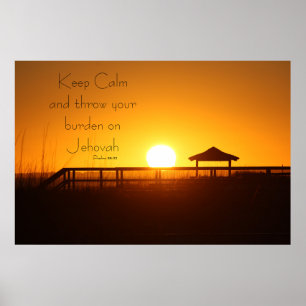 Poster Keep Calm Throw Burden on Jehovah