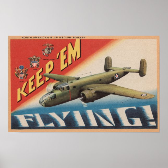 Pôster Keep 'Em Flying/B-25 Medium Bomber (Airplane) (Frente)
