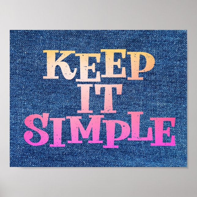 Poster Keep It Simple Recovery Design (Frente)