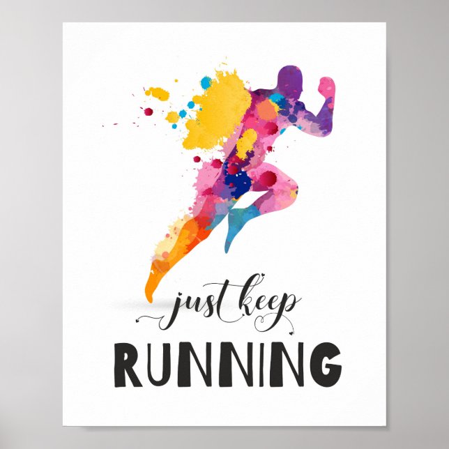 Poster Keep running Motivational quote for Runner Gifts (Frente)