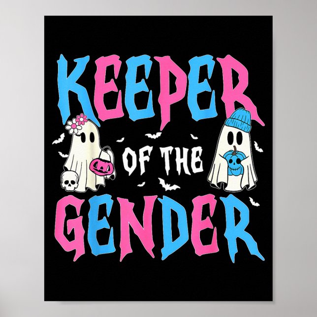 Poster Keeper Of The Gender Pumpkin Halloween Baby Gender (Frente)