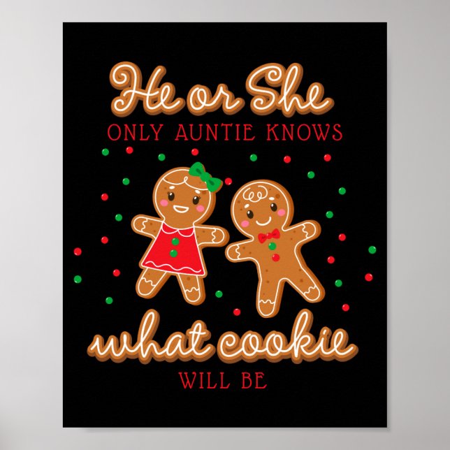 Poster Keeper Of The Gender Reveal Gingerbread Auntie  (Frente)